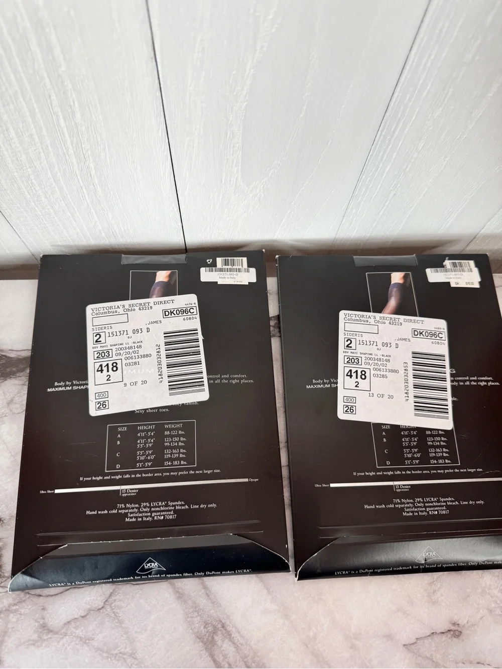 Victoria's Secret Sheer Shaping Tights - Black